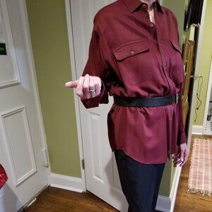 Polo Maroon Button Down Shirt Men's Large/Tall